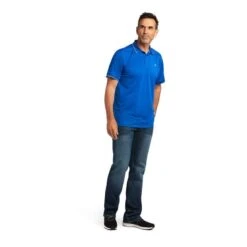 Ariat Mens Logo Fitted Polo -Bisley Shop 10039798 full