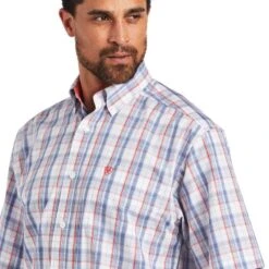 Ariat Mens Wrinkle Free Nasir Classic Fit Shirt -Bisley Shop 10040545 01