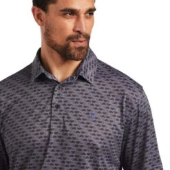 Ariat Mens All Over Print Polo -Bisley Shop 10040604 01