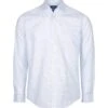 Gloweave Mens Textured Mini Check Long Sleeve Shirt -Bisley Shop 1295L WHITE