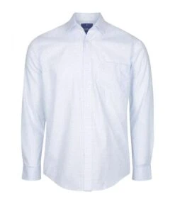 Gloweave Mens Textured Mini Check Long Sleeve Shirt