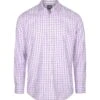 Gloweave Mens Oxford Check Long Sleeve Shirt - Lilac -Bisley Shop 1712L LILAC