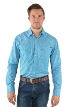 Pure Western Mens Roy Print Western Shirt