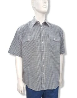 Bisley Mens Seersucker Shirt - Small Check