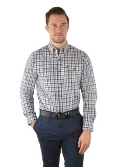 Thomas Cook Mens Stephens Check Double Pocket Shirt