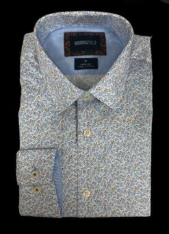 Brooksfield Mens Premium Print Shirt