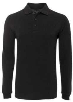 JB's Mens Long Sleeve Polo -Bisley Shop BLACK XL