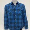 Bisley Mens Quilted Flannel Large Navy Check Shirt -Bisley Shop BS70260