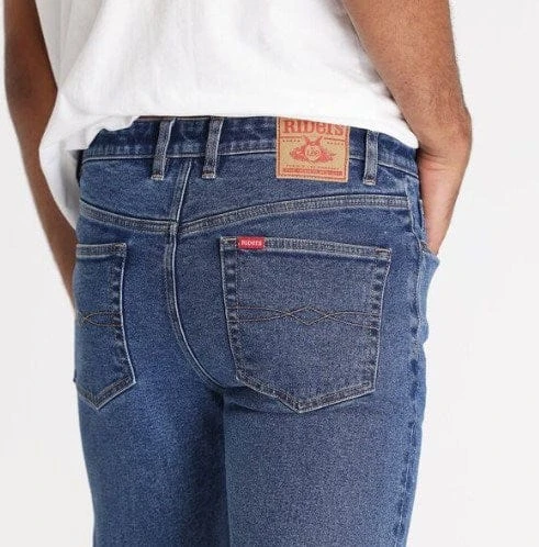 Rider Mens Straight Stonewash Stretch 5 Rider Mens Straight Stonewash Stretch - Image 3