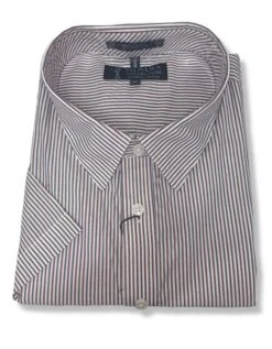 Pilbara Mens Stripe Dual Pocket Short Sleeve Shirt