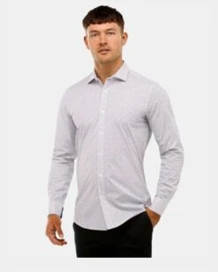 Brooksfield Mens Stretch Shirt - Pink