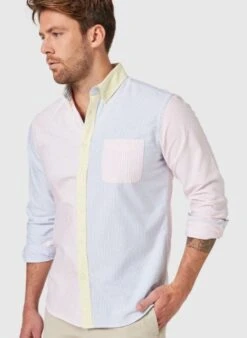 Mens Blazer Ray Long Sleeve Oxford Panel Shirt -Bisley Shop Screenshot 202022 10 14 20105443