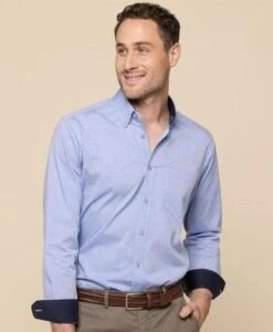 Gloweave Mens Bradford Fine Oxford Long Sleeve Shirt