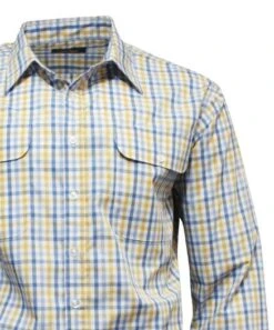 Bisley Mens Medium Check Blue Shirt