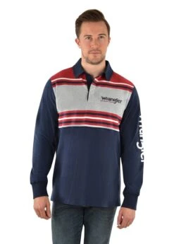 Wrangler Mens Jake Stripe Rugby
