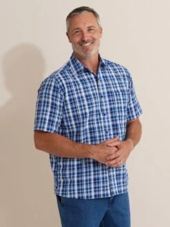 Breakaway Mens Con Seersucker Shirt -Bisley Shop ba62061 skyway 203