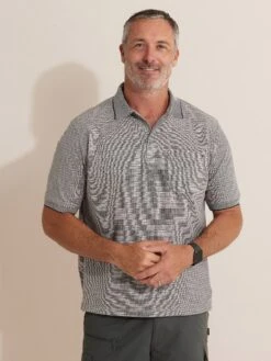 Breakway Mens Check Micro Prima Polo (M-3XL)