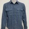 Bisley Mens Winterweight Brushed Medium Check Dark Navy Shirt -Bisley Shop dark 20navy 20medium 20check