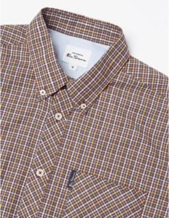 Ben Sherman Mens Mini Gingham Short Sleeve
