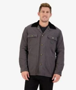 Swanndri Mens Barrytown Canvas Work Jacket 9 Swanndri Mens Barrytown Canvas Work Jacket -Bisley Shop sw214166m barrytown canvas work jacket charcoal om 01 topzoom 7 web 1