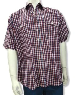 Bisley Mens Red/Blue Check Shirt