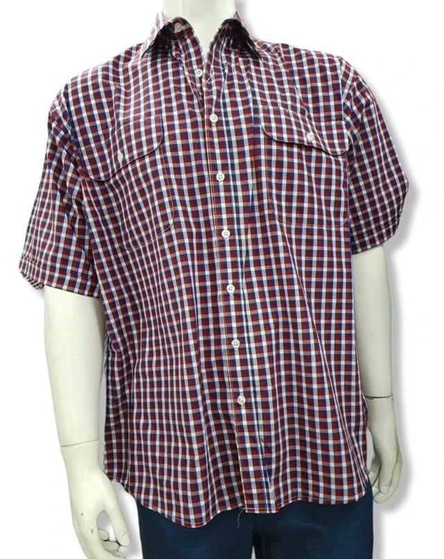 Bisley Mens Red/Blue Check Shirt 3 Bisley Mens Red/Blue Check Shirt
