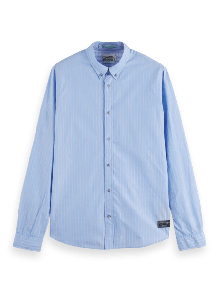 Scotch & Soda Mens Slim Fit Striped Cotton Popli 7 Scotch & Soda Mens Slim Fit Striped Cotton Popli - Image 5