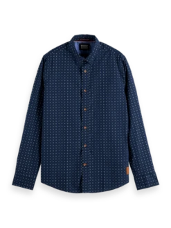 Scotch & Soda Mens Slim Fit Printer Poplin Shirt -Bisley Shop webimage BB4F9EE1 B844 4823 B9CCB0C5B0BFDC73