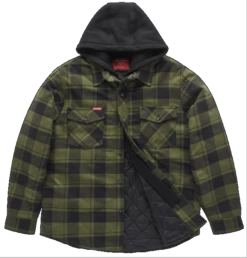 Hard Yakka Mens Quilted Shacket Hoodie -Bisley Shop y06690 FER